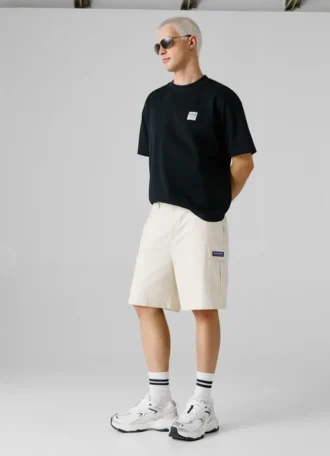 Bermudas cargo de corte reto
