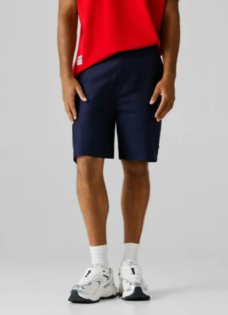 Bermudas cargo de corte reto