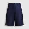 Bermudas cargo de corte reto