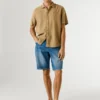 Bermudas de ganga com corte justo Bermudas de ganga com corte justo