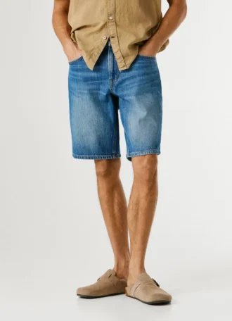 Bermudas de ganga com corte justo