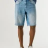 Bermudas de ganga com corte justo