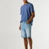 Bermudas de ganga com corte justo