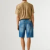 Bermudas de ganga com corte justo Bermudas de ganga com corte justo