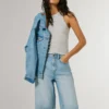 Bermudas de ganga de corte descontraído Bermudas de ganga de corte descontraído