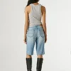 Bermudas de ganga de corte descontraído Bermudas de ganga de corte descontraído