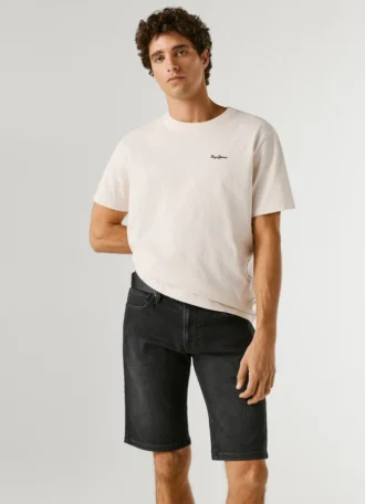 Bermudas de ganga de corte justo
