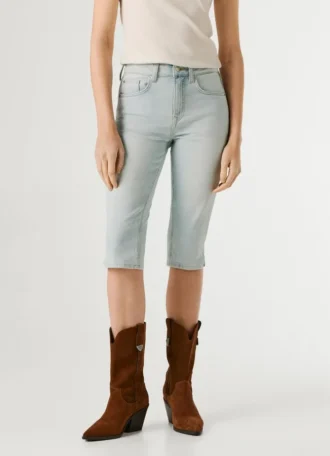 Bermudas de ganga de corte justo