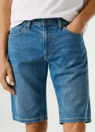 Bermudas de ganga de corte justo