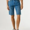 Bermudas de ganga de corte justo Bermudas de ganga de corte justo