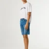 Bermudas de ganga de corte justo Bermudas de ganga de corte justo