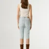Bermudas de ganga de corte justo Bermudas de ganga de corte justo