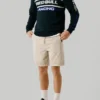 Bermudas de malha com corte descontraído