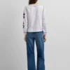 Blusa com bordado floral Blusa com bordado floral