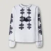 Blusa com bordado floral Blusa com bordado floral