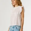 Blusa com detalhes plissados