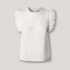 Blusa com detalhes plissados