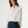 Blusa com folhos fluidos Blusa com folhos fluidos