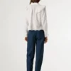 Blusa com folhos fluidos Blusa com folhos fluidos