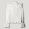 Blusa com folhos fluidos Blusa com folhos fluidos