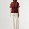 Blusa de chiffon com padrão de bolinhas Blusa de chiffon com padrão de bolinhas