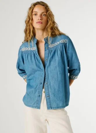 Blusa de ganga de corte regular