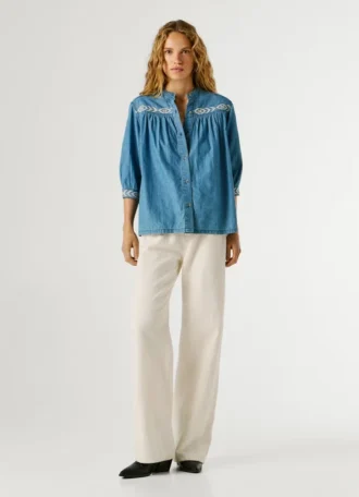 Blusa de ganga de corte regular