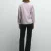 Blusa de popelina com folhos