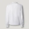 Blusa de popelina com folhos