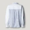 Blusa de popelina às riscas