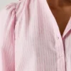 Blusa de popelina às riscas