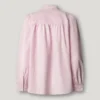 Blusa de popelina às riscas