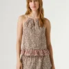 Blusa de popeline com decote halter Blusa de popeline com decote halter