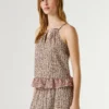Blusa de popeline com decote halter Blusa de popeline com decote halter