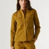 Blusa fluida com bolsos Blusa fluida com bolsos