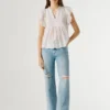 Blusa Fluida com Mangas Borboleta Blusa Fluida com Mangas Borboleta