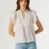 Blusa Fluida com Mangas Borboleta Blusa Fluida com Mangas Borboleta