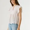 Blusa Fluida com Mangas Borboleta Blusa Fluida com Mangas Borboleta