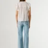 Blusa Fluida com Mangas Borboleta Blusa Fluida com Mangas Borboleta