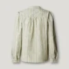 Blusa às riscas com gola Mao