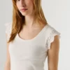 Blusa sem mangas com canelado Blusa sem mangas com canelado