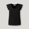 Blusa sem mangas com canelado Blusa sem mangas com canelado