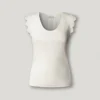 Blusa sem mangas com canelado Blusa sem mangas com canelado