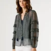 Blusa semitransparente com folhos