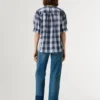Blusa xadrez com folhos