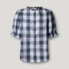 Blusa xadrez com folhos