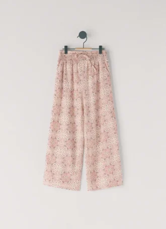 Calças de corte reto com estampado floral