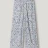 Calças de corte reto com estampado floral