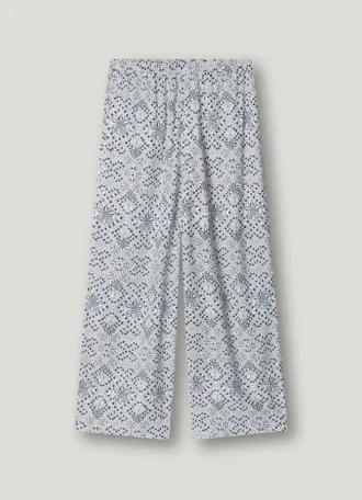 Calças de corte reto com estampado floral