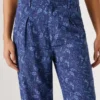 Calças de corte reto com estampado Paisley
